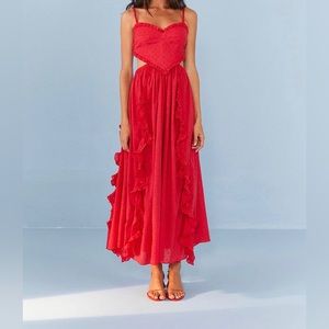 Red Heart Maxi Dress - Farm Rio
